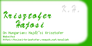 krisztofer hajosi business card